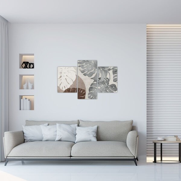 Slika - Dizajn s lišćem (90x60 cm)