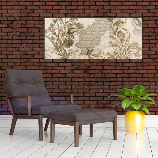 Slika - Zid s cvijećem (120x50 cm)