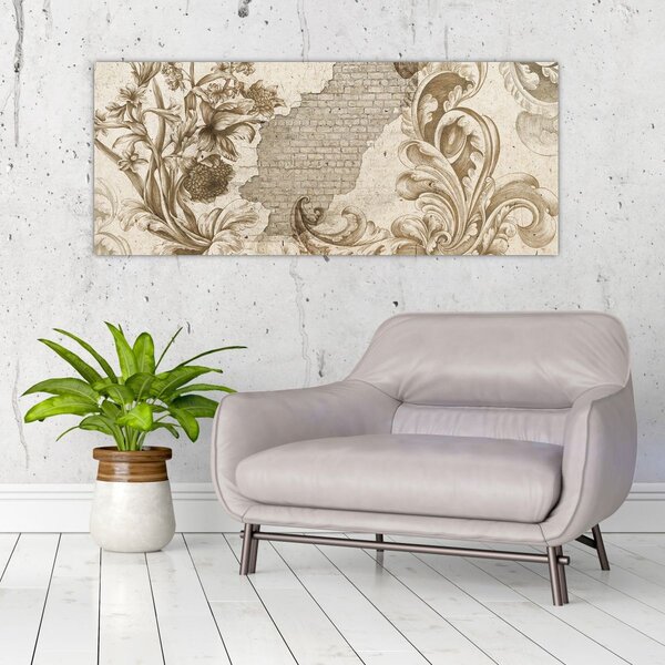 Slika - Zid s cvijećem (120x50 cm)