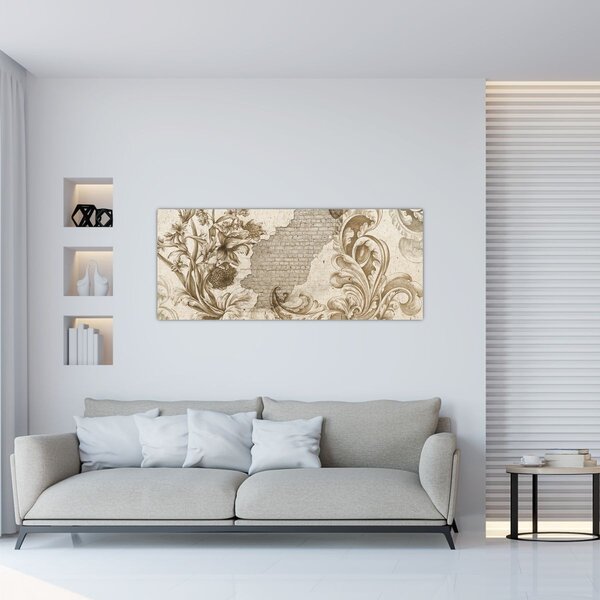 Slika - Zid s cvijećem (120x50 cm)