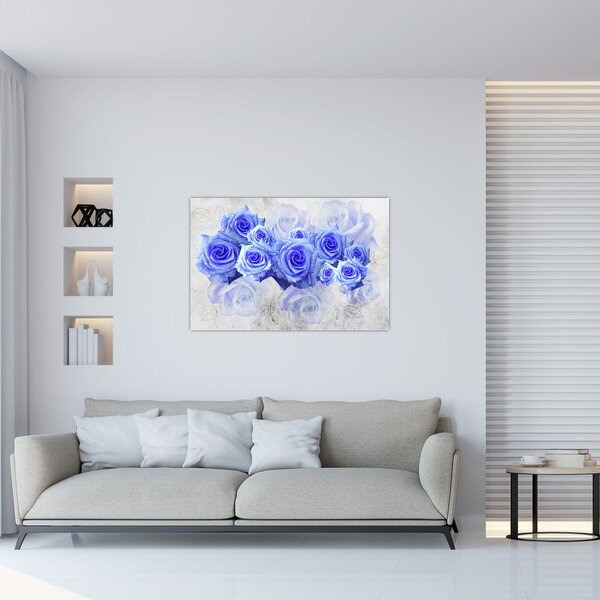 Slika - Plave ruže (90x60 cm)