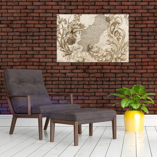 Slika - Zid s cvijećem (90x60 cm)