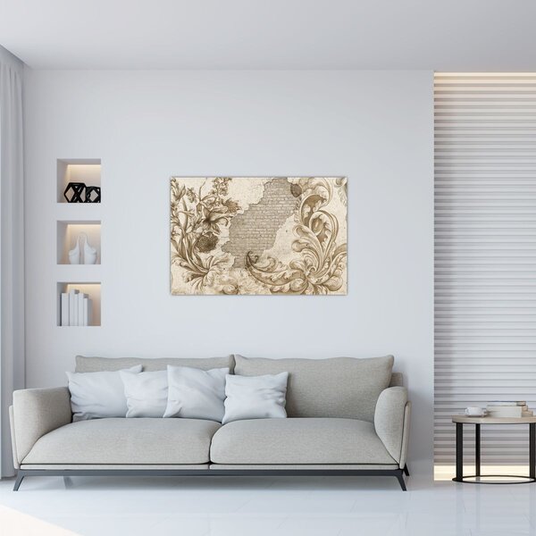 Slika - Zid s cvijećem (90x60 cm)