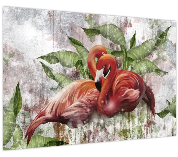 Slika - Flamingosi (90x60 cm)
