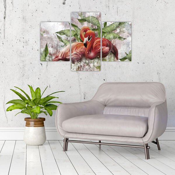 Slika - Flamingosi (90x60 cm)