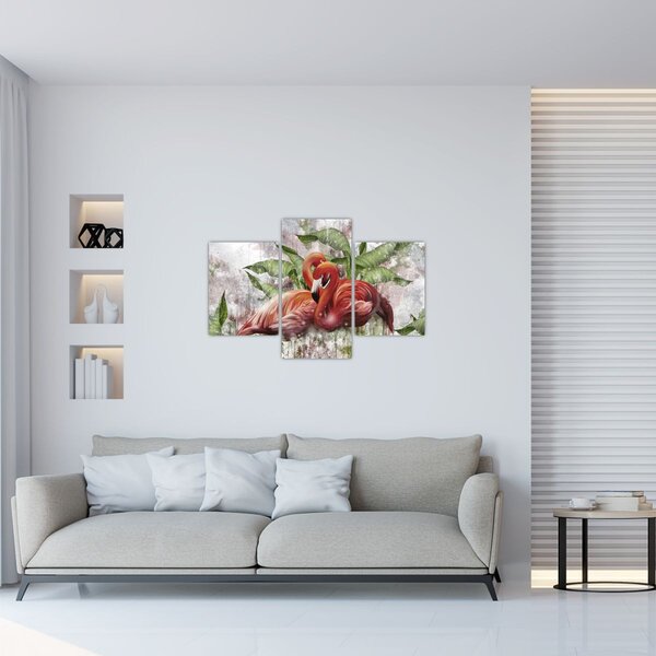 Slika - Flamingosi (90x60 cm)