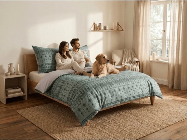 Posteljina od mikroflanela ELVADO mentol Dimenzije posteljine: 70 x 90 cm | 140 x 200 cm