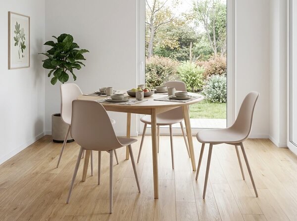 Set 4 kom plastičnih stolica OSAKA, bež