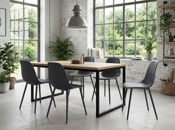 Set 4 kom plastičnih stolica OSAKA, antracit