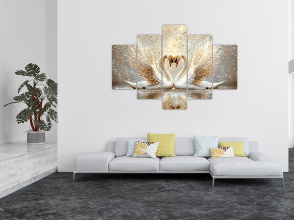 Slika - Zlatni labudovi (150x105 cm)