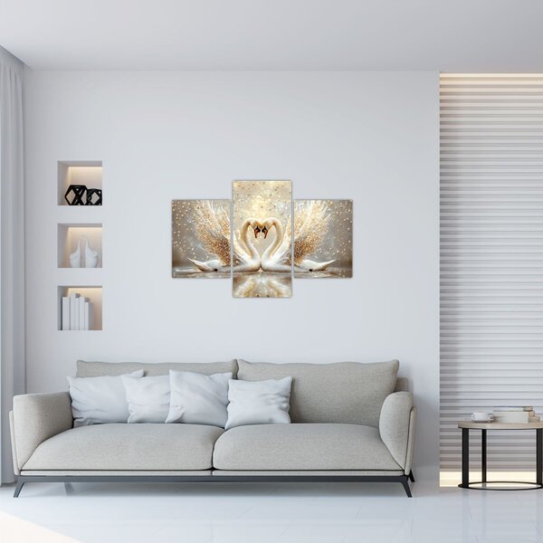 Slika - Zlatni labudovi (90x60 cm)