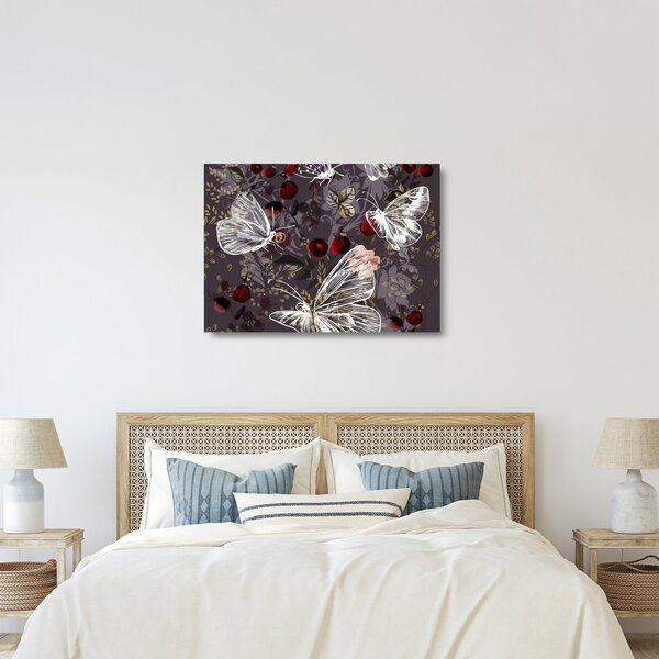 Staklena slika metuljev (70x50 cm)