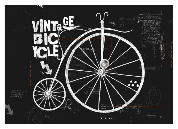 Staklena slika - Velocipede (70x50 cm)