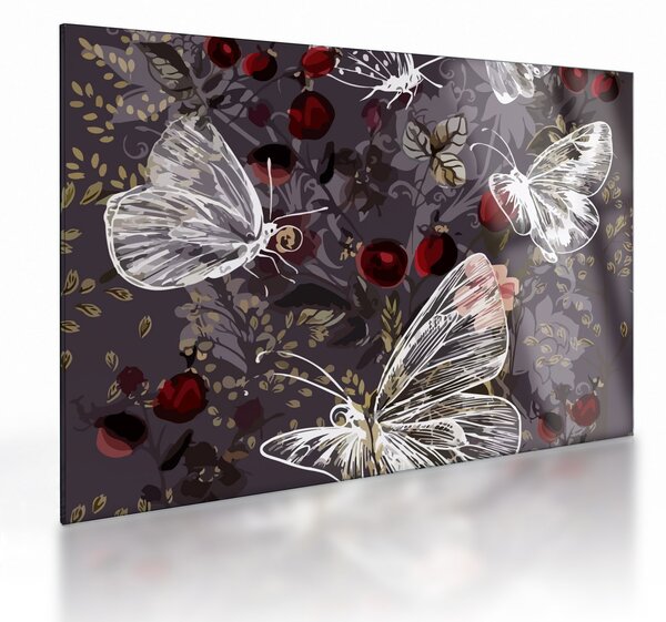 Staklena slika metuljev (70x50 cm)