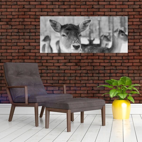 Slika - Bambi, crno-bijela (120x50 cm)