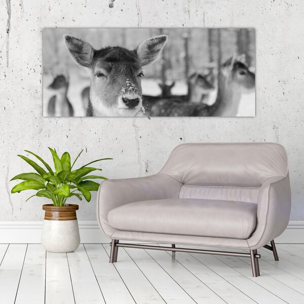Slika - Bambi, crno-bijela (120x50 cm)