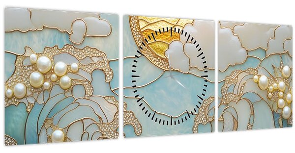 Slika - 3D biseri u oceanu (sa satom) (90x30 cm)