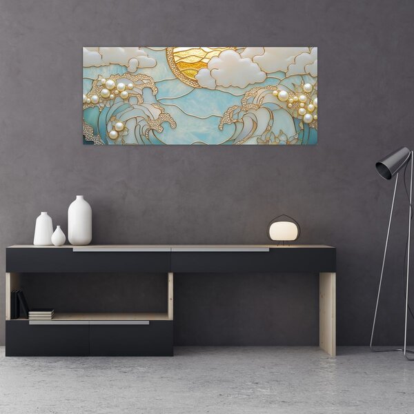 Slika - 3D biseri u oceanu (120x50 cm)
