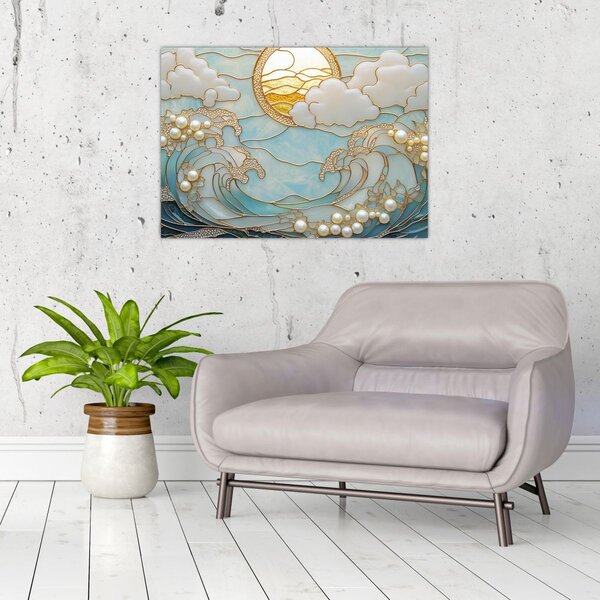 Slika - 3D biseri u oceanu (70x50 cm)