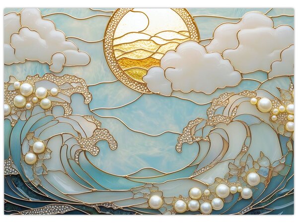 Slika - 3D biseri u oceanu (70x50 cm)