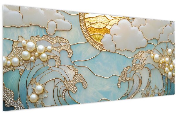 Slika - 3D biseri u oceanu (120x50 cm)