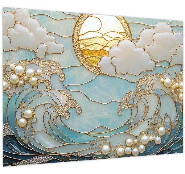 Slika - 3D biseri u oceanu (70x50 cm)