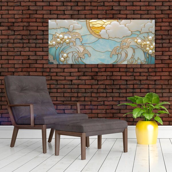 Slika - 3D biseri u oceanu (120x50 cm)