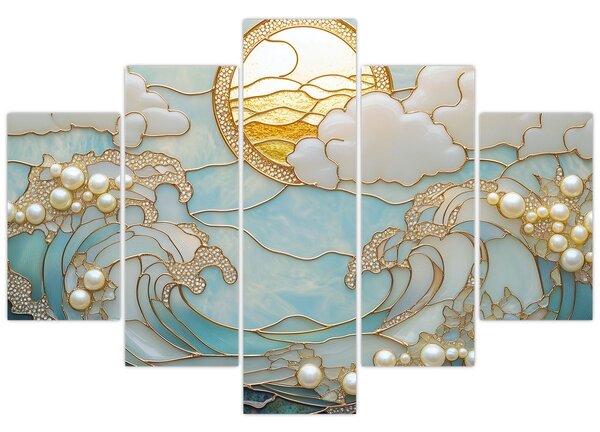 Slika - 3D biseri u oceanu (150x105 cm)