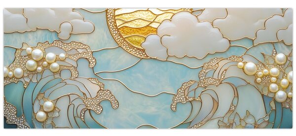 Slika - 3D biseri u oceanu (120x50 cm)