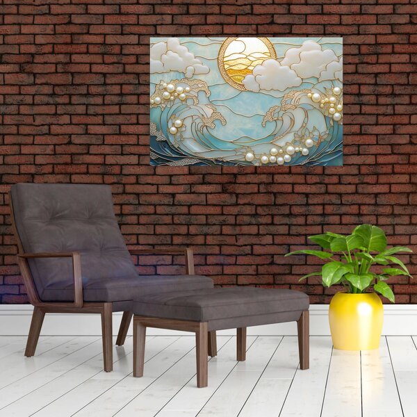 Slika - 3D biseri u oceanu (90x60 cm)