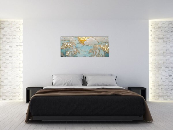 Slika - 3D biseri u oceanu (120x50 cm)