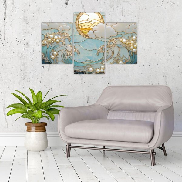 Slika - 3D biseri u oceanu (90x60 cm)