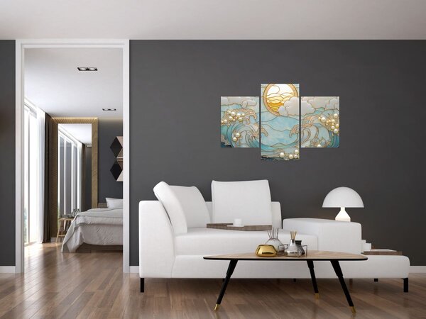 Slika - 3D biseri u oceanu (90x60 cm)