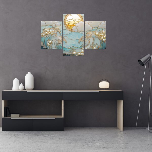Slika - 3D biseri u oceanu (90x60 cm)