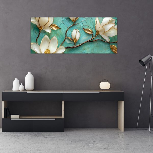 Slika - 3D magnolije (120x50 cm)