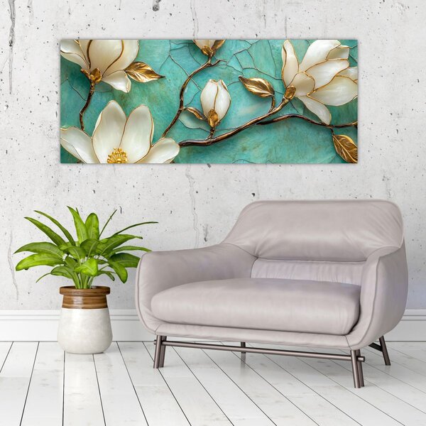 Slika - 3D magnolije (120x50 cm)