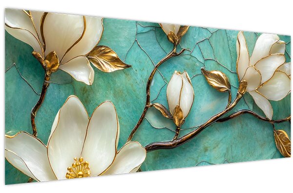 Slika - 3D magnolije (120x50 cm)