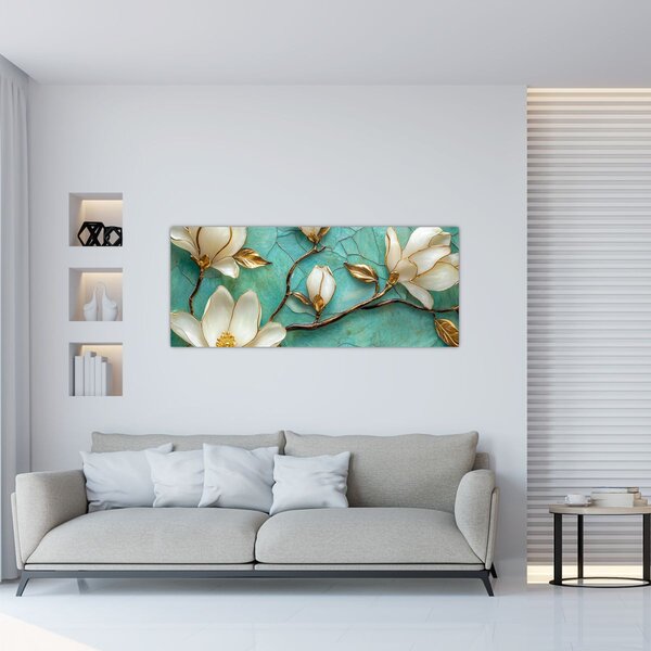 Slika - 3D magnolije (120x50 cm)