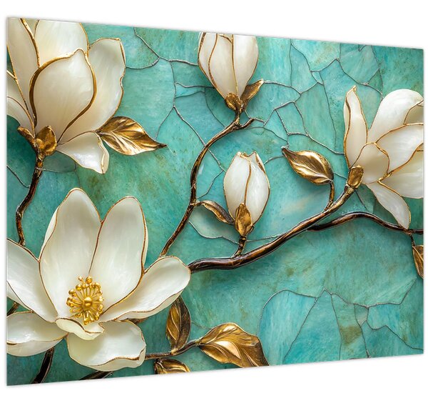 Slika - 3D magnolije (70x50 cm)