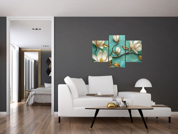 Slika - 3D magnolije (90x60 cm)