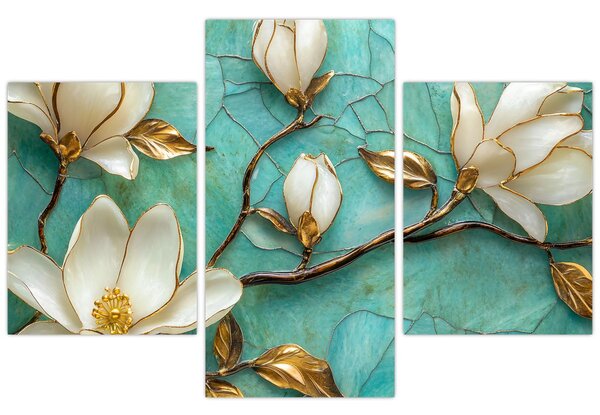 Slika - 3D magnolije (90x60 cm)