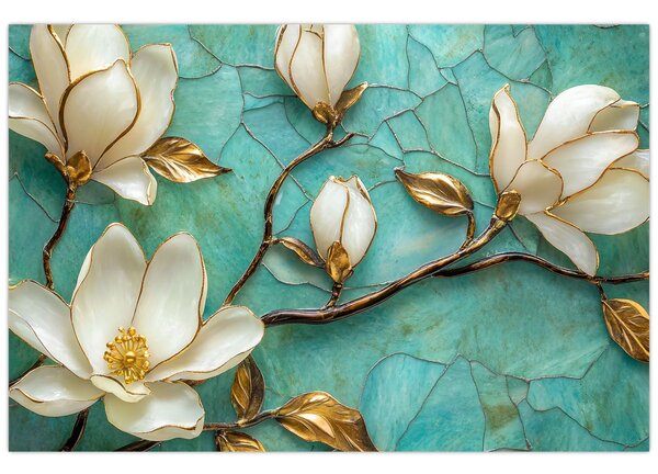 Slika - 3D magnolije (90x60 cm)