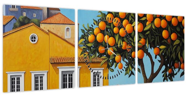 Slika - Narančino drvo (sa satom) (90x30 cm)