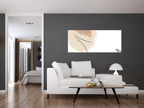Slika - Bijela apstrakcija (120x50 cm)
