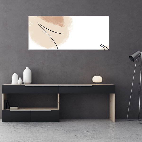 Slika - Bijela apstrakcija (120x50 cm)