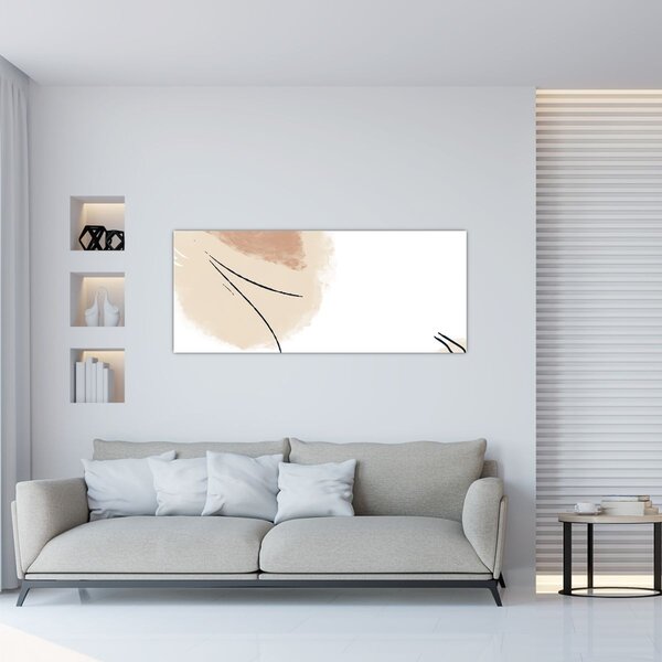 Slika - Bijela apstrakcija (120x50 cm)