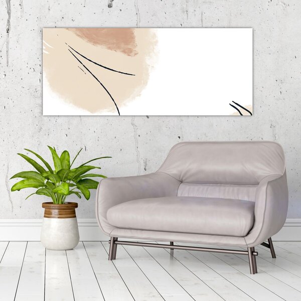 Slika - Bijela apstrakcija (120x50 cm)