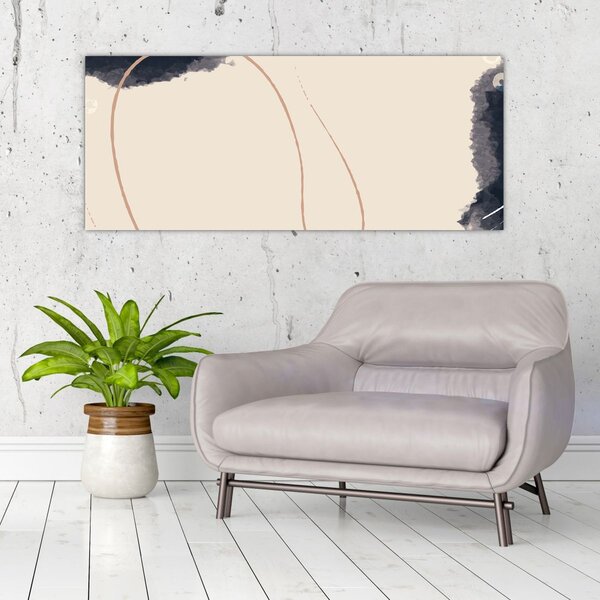 Slika - Bež apstrakcija (120x50 cm)