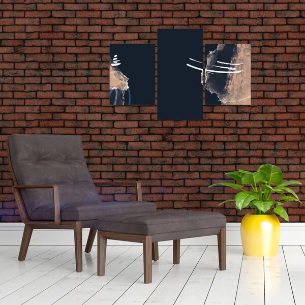 Slika - Tamnoplava apstrakcija (90x60 cm)