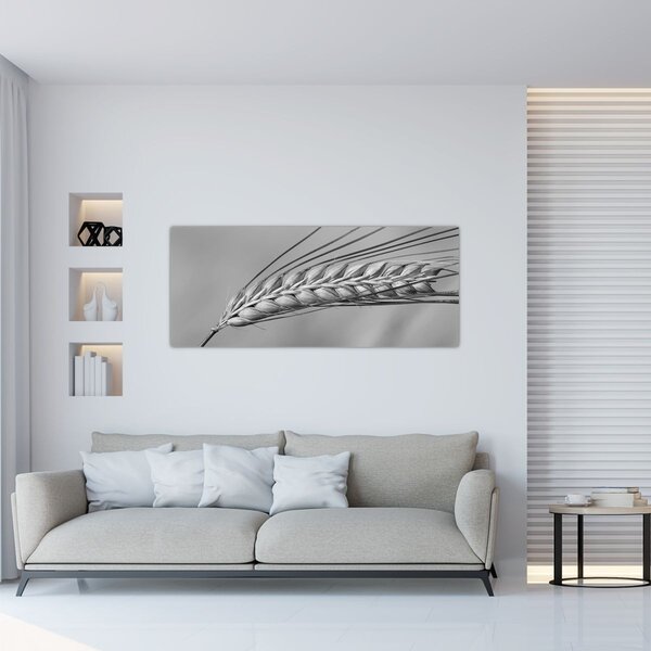 Slika - Pšenica, crno-bijela (120x50 cm)